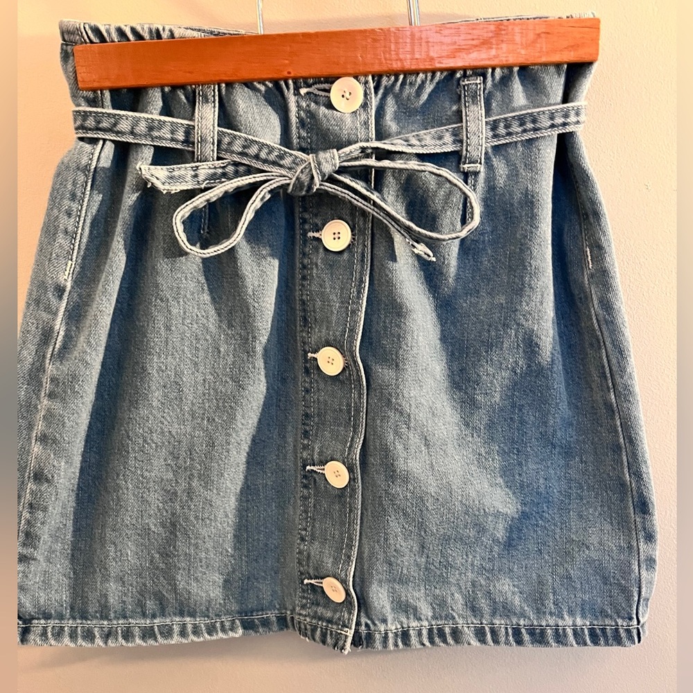 Pacsun button front denim skirt